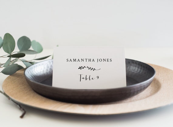 Instant Download Printable Place Card-Editable PDF-DIY