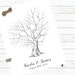 personalised wedding fingerprint tree Heart shaped wedding