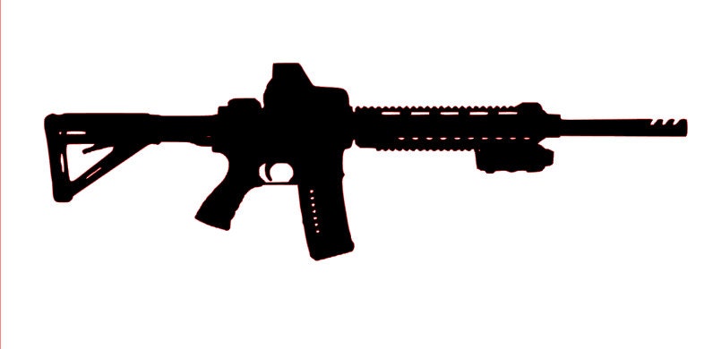 AR-15 Gun Decal. Sticker. Hunting. Car. Laptop. by pridecreation