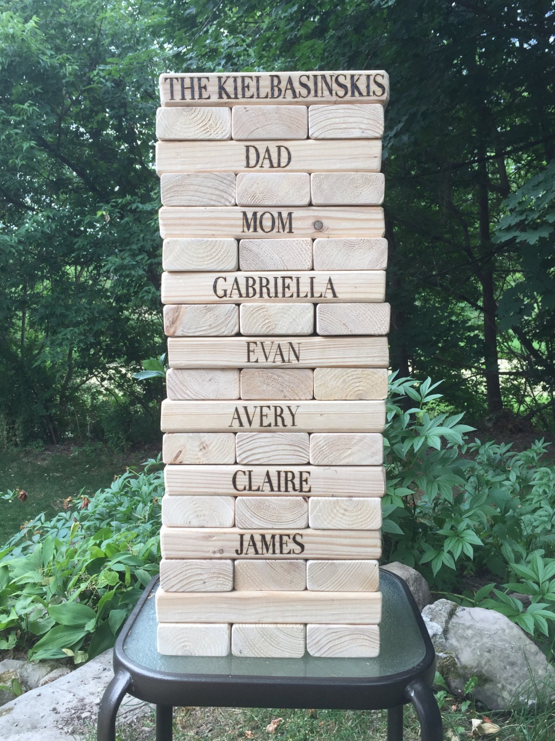 Custom Lawn Jenga