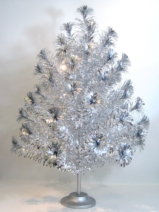 Silver Pom Pom Trees. Dazzling Trees with a Vintage Look