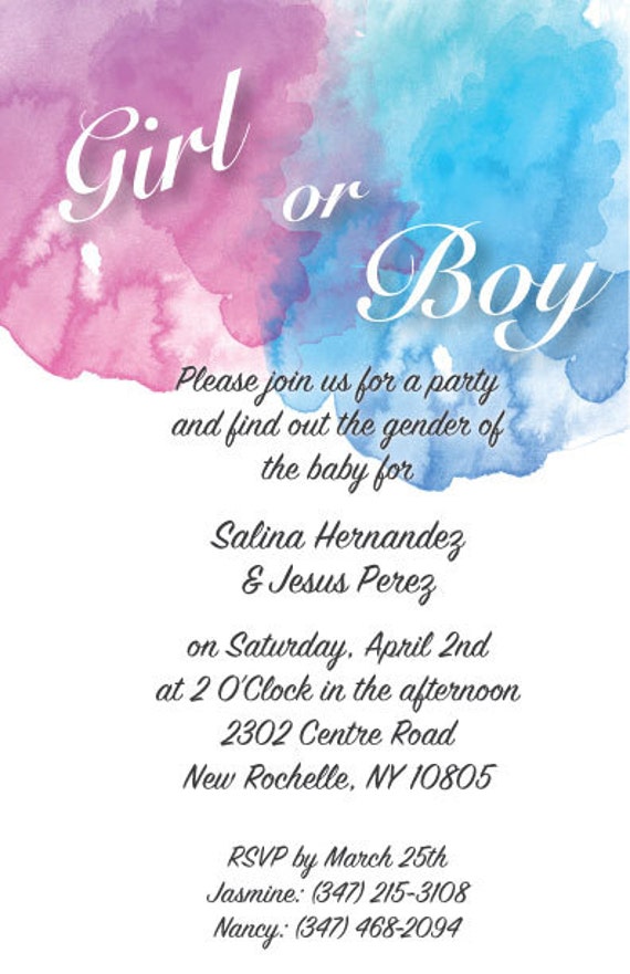 Gender Reveal Invitation