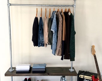 Items similar to reclaimed Copper Pipe garment rack. hanging clothes ...