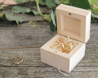Wood ring box,jewelry box,wood jewelry box,wedding rings wood box,unfinished wooden box,ring box,engagement rings box,small wood box