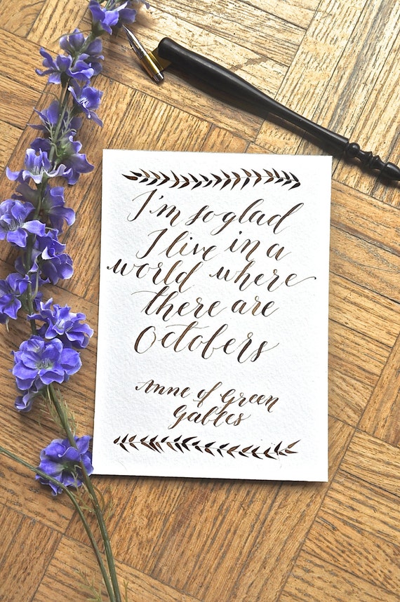 custom calligraphy quote by rachelmcalligraphy on etsy