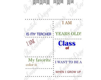 First day of school board SVG, Back to School Milestone Cutting File, eps, svg, dxf, pdf, School Sign, cutting plotter, silhoutte, cricut