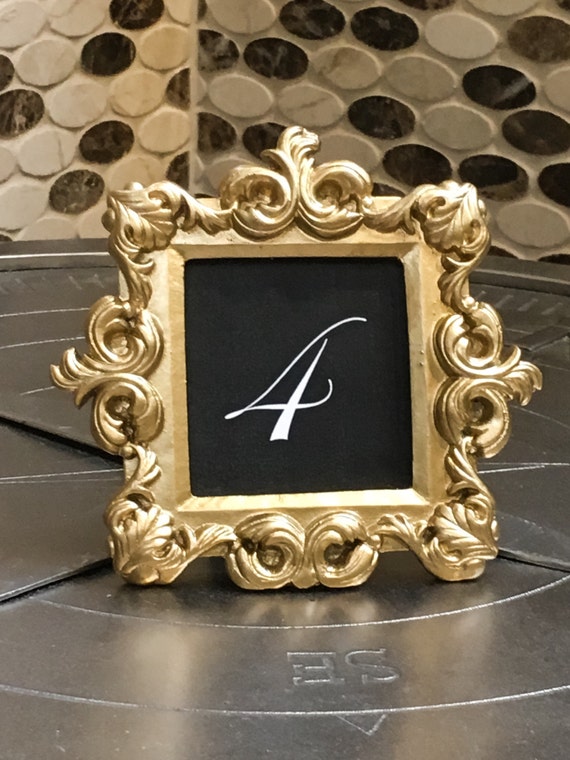 Set of stunning gold table numbers/Beautiful by ALoveStoryWedding