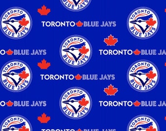 MLB Toronto Blue Jays Blue Cotton Fabric by the yard (IST4)