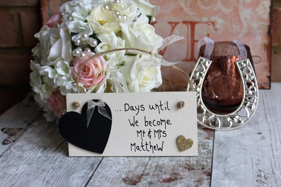 Wedding Countdown Engagement Gifts for Couple by MadeAt94 on Etsy
