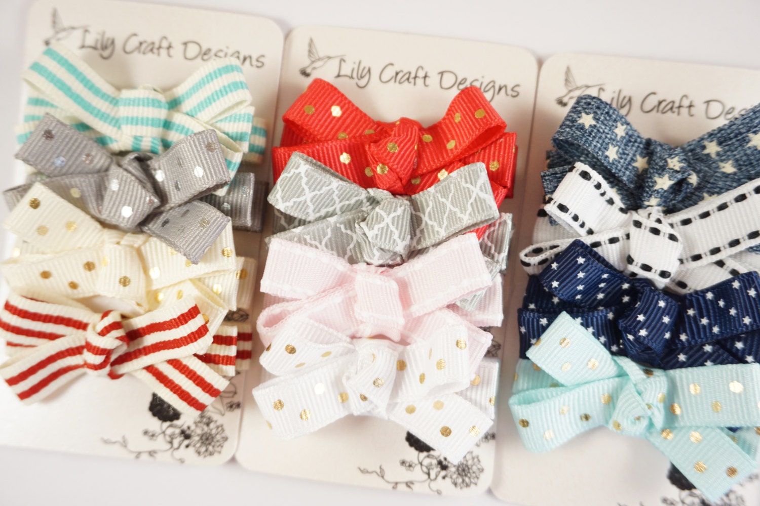 Infant Hair Clips 4Pack Baby Girl Hair Clips Baby Bow