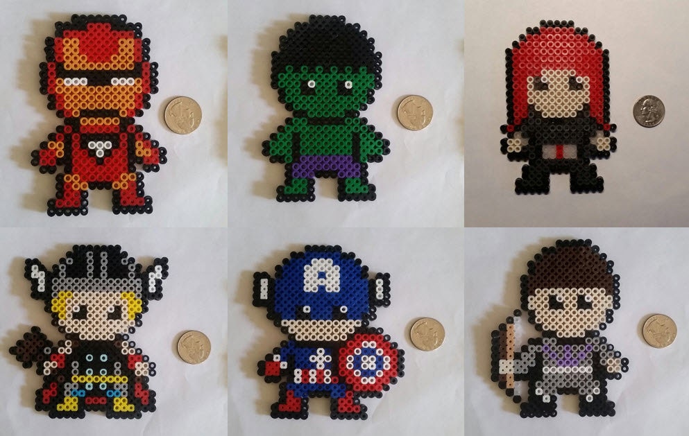 Avengers Perler Beads