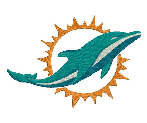 4 sizes miami dolphins embroidery design football team logo 4 sizes miami dolphins embroidery design football team logo