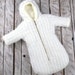 Knit winter snowsuit Baby Sleep Sack Baby Sleepbag Newborn Sleeping Bag Knit Hooded Sleep Sack Baby Stroller Suit Newborn