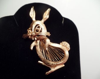 Monet "Spinnerets" Rabbit Brooch-C.1961. Book Piece
