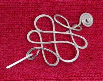 Celtic Knot Shawl Pin, Celtic Knot, Scarf Accessory, Sweater Pin, Shawl Accessory, Fastener, SP2