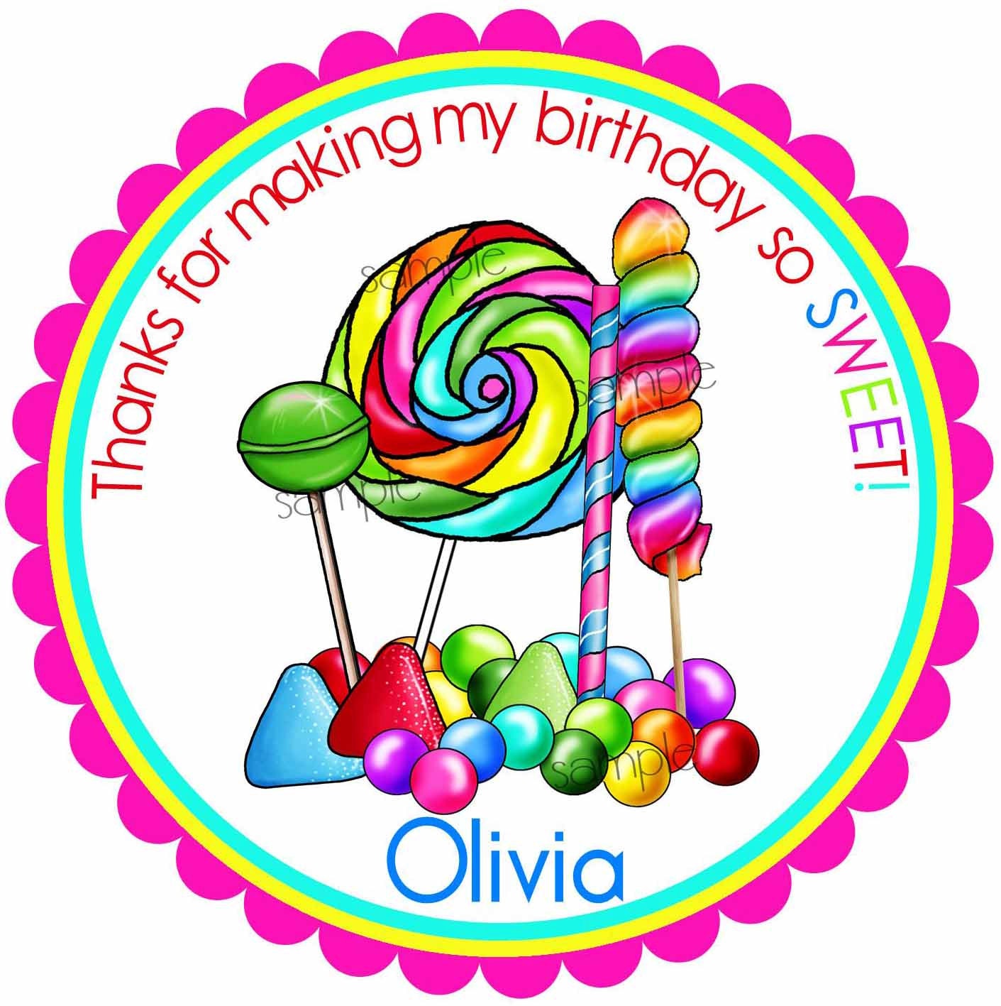 Candy Stickers Lollipop Stickers Sweet shop stickers Candy