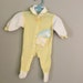 Vintage 80s Carters Newborn Giraffe and Bear Terrycloth Footed Pajamas Sleeper