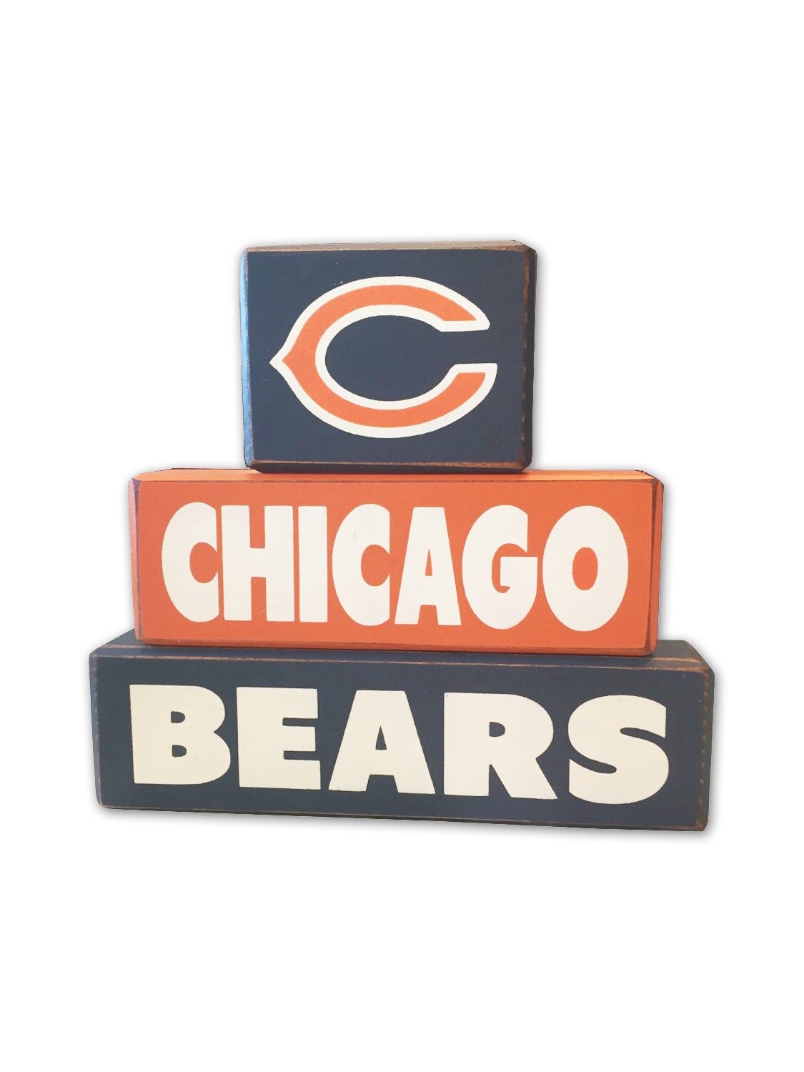 chicago bears wood sign blocks distressed football home decor chicago bears wood sign blocks distressed football home decor