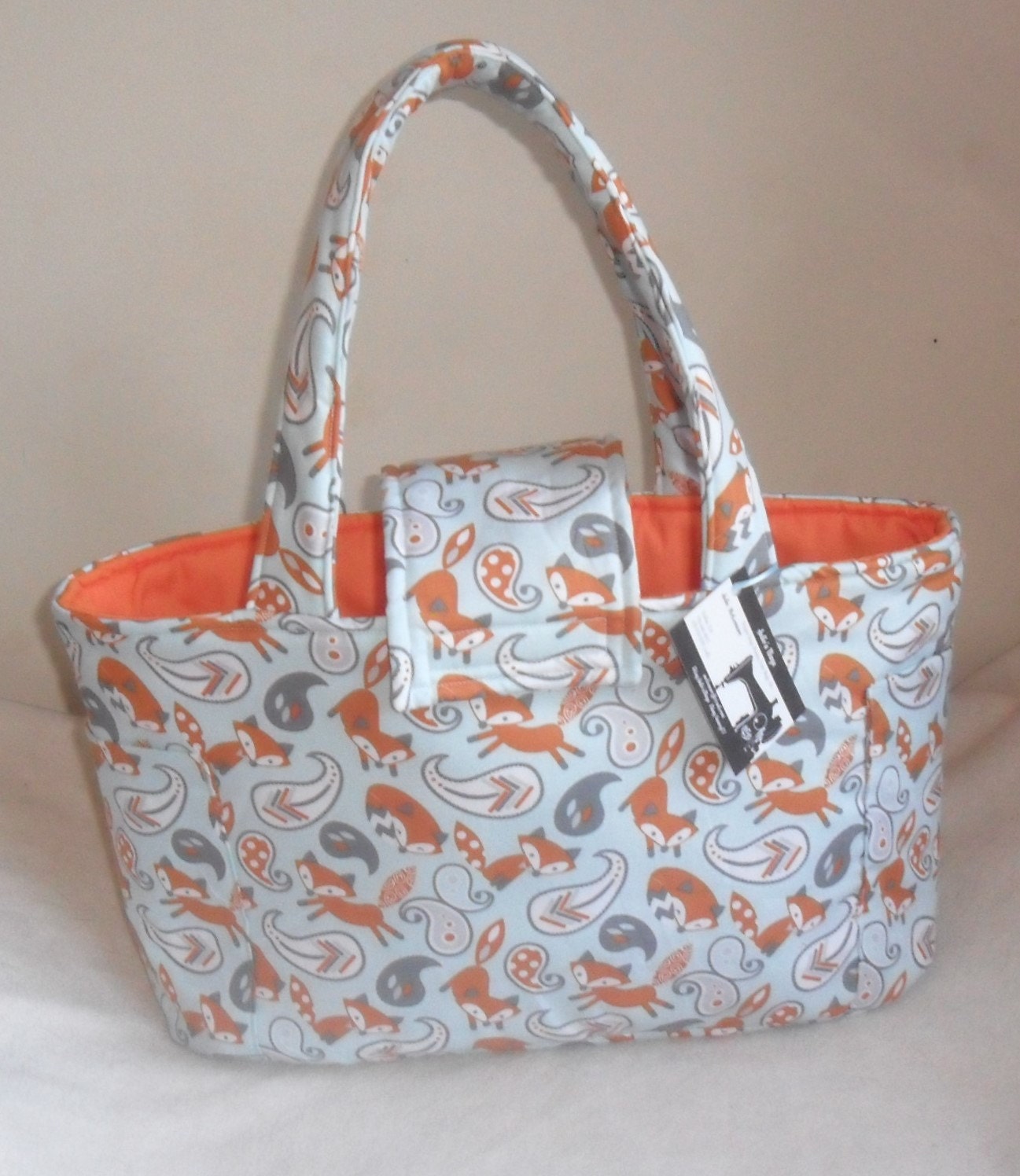 gray fox diaper bag