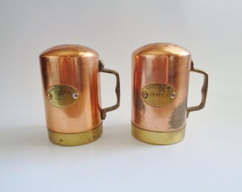 Pour La Table - Vintage Copper Salt & Pepper Shakers