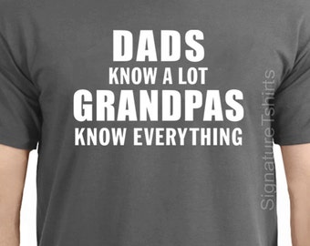 Fathers Day gift Dad Gift Dads know a lot Grandpas know everything shirt Dad to be Grandfather Tshirt grandpa t-shirt tee Ask dad tshirt