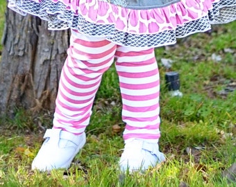 pink and white striped trousers