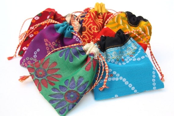 Indian Party Favor BagsJewelry Pouches Small Gift by catfluff