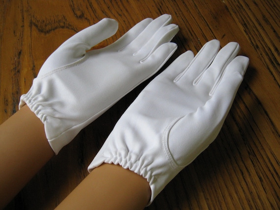 Vintage White Dress Gloves Driving Gloves White Gloves