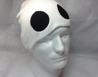 Pokemon Team Skull Symbol Skullcap Hat Grunt Character Cosplay Sun Moon Game White with Black Eyes Gaming Fan