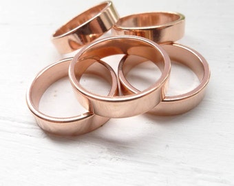 Copper Ring Stamping Blanks for Handstamping Size 6 4.9mm Flat Band (RHCU396)