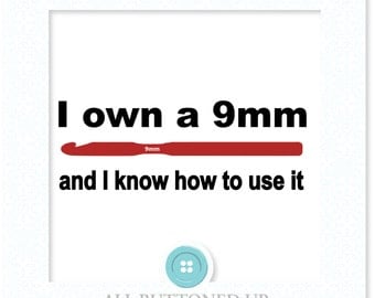 I own a 9mm Crochet hook and I know how to use it digital cut file: svg, dxf, jpg