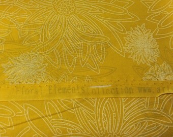 Art Gallery Floral Elements Collection, Yellow Floral Fabric