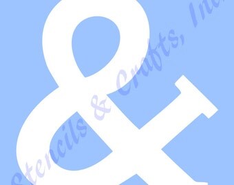 5" AMPERSAND SYMBOL STENCIL stencils template templates craft pattern background pochoir scrapbook paint art new