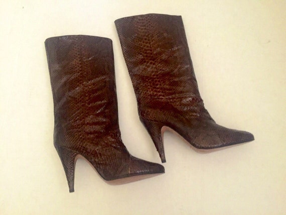 snakeskin boots wide width