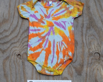 Dappled Sunshine Tie Dye Baby Onesie (American Apparel Organic Cotton 18-24 Months 4001ORG) (One of a Kind)