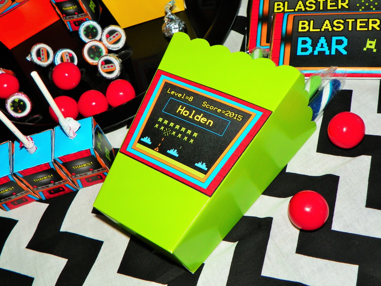 Video Game Party Mini Popcorn Boxes. Video Game by ReadySetCreate