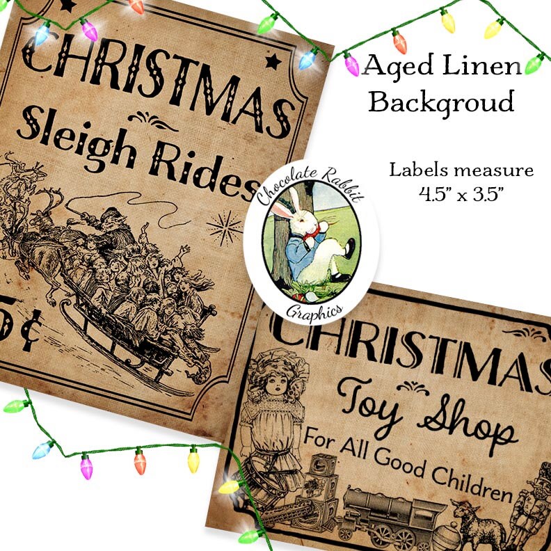 Country Christmas Printable Digital Download Primitive Clip