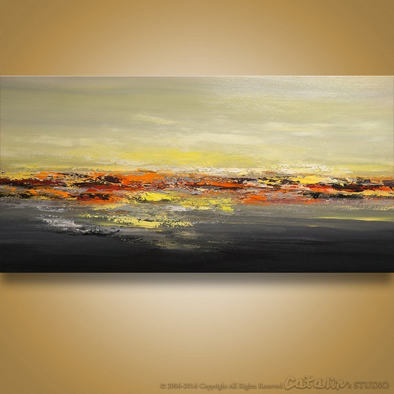 Abstract Wall Art Abstract Landscape Abstract Painting by Catalin