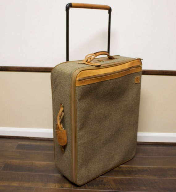 Vintage Hartmann Pullman Tweed Rolling Luggage 26 inch