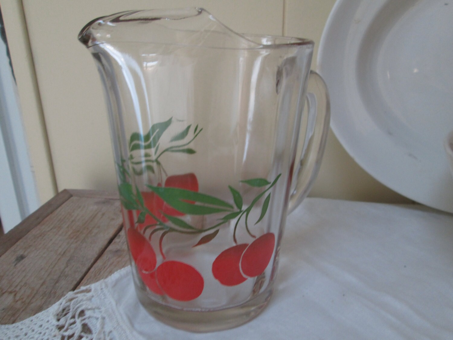 Vintage Juice Glass Pitcher Orange Juice Sangria by AntiquesPlus