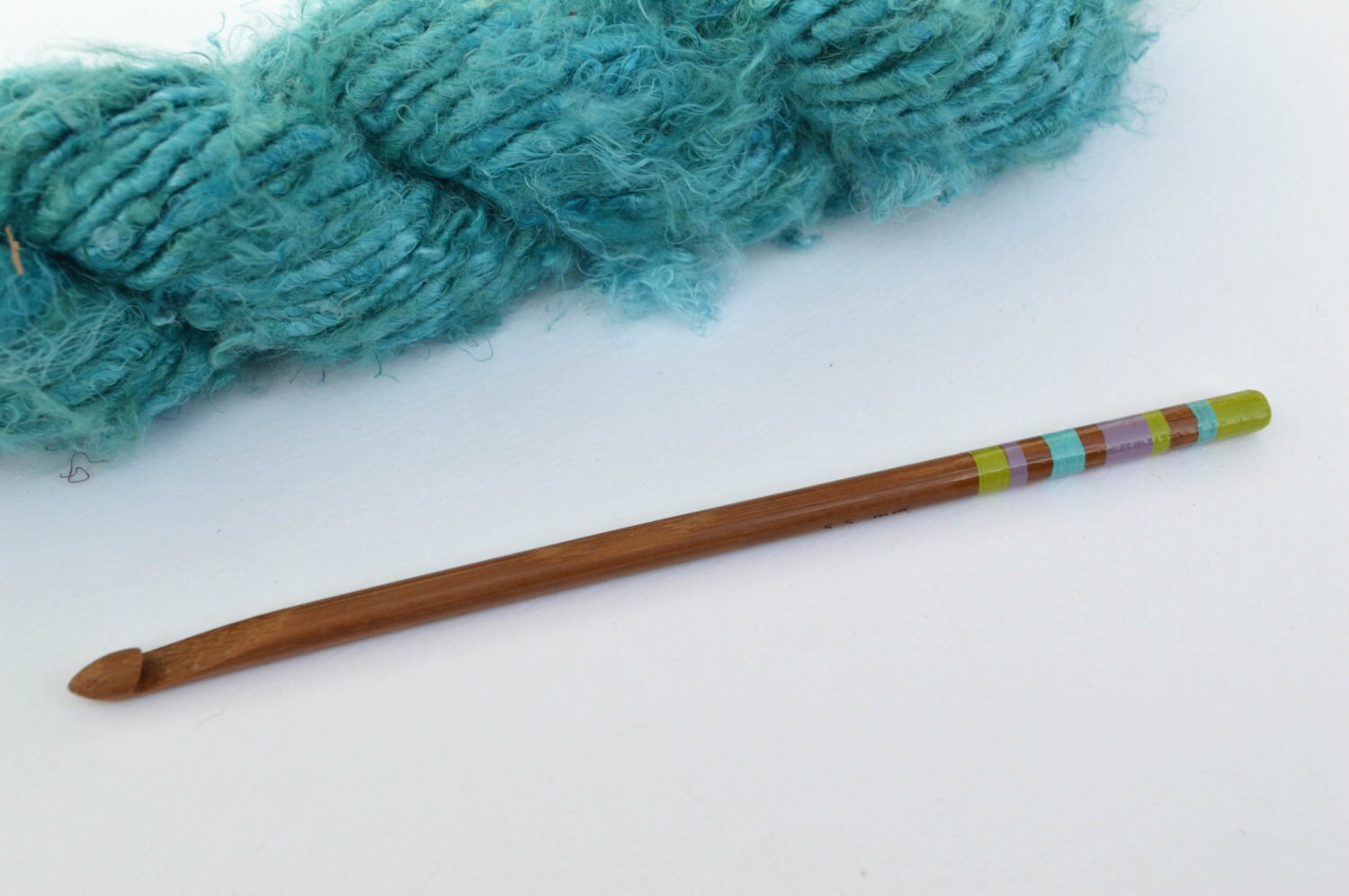 Crochet Hook Size I Hand Painted Bamboo Crochet Hook UK