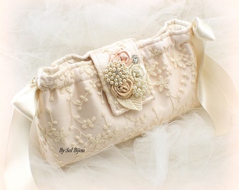 blush wedding bag