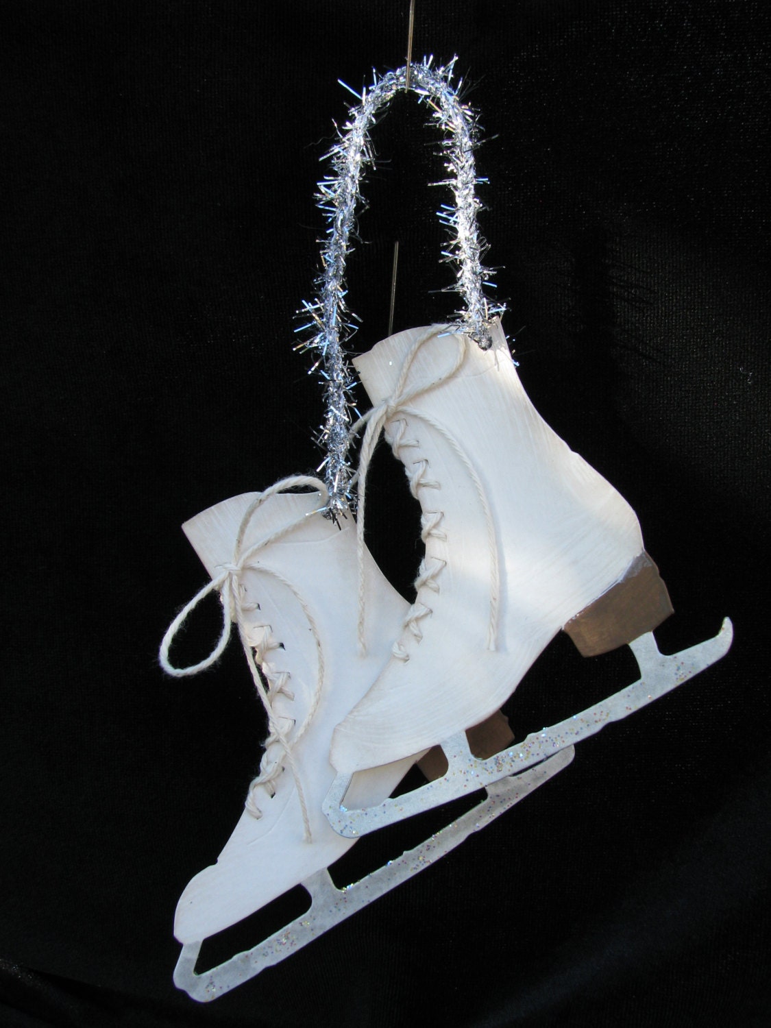 Decorative Pair of Ice Skate Die Cuts Laced Ice Skates Gift