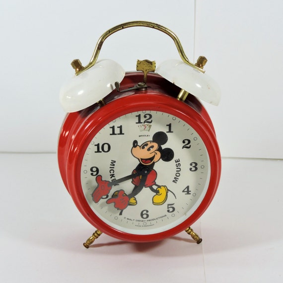 mickey mouse alarm clock vintage