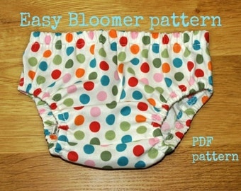 Baby Bloomer pattern, Baby Diaper Cover pattern, Baby sewing pattern pdf, Bloomer pattern, Nappy Cover pattern (S106) - 4 Sizes 0-24mth.