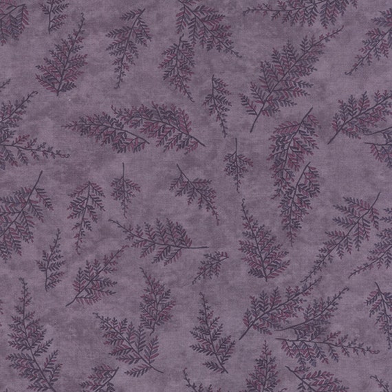 The Potting Shed Violet Fern Print - Holly Taylor for Moda 6624 16 - 1 