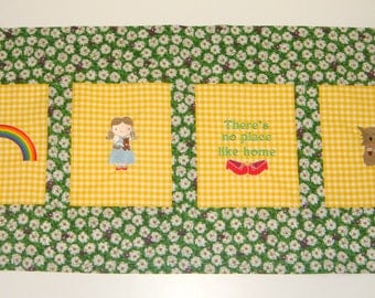 Embroidered Wizard of Oz Window Valance - choose the fabrics - Payments accepted - any characters you see in my shop