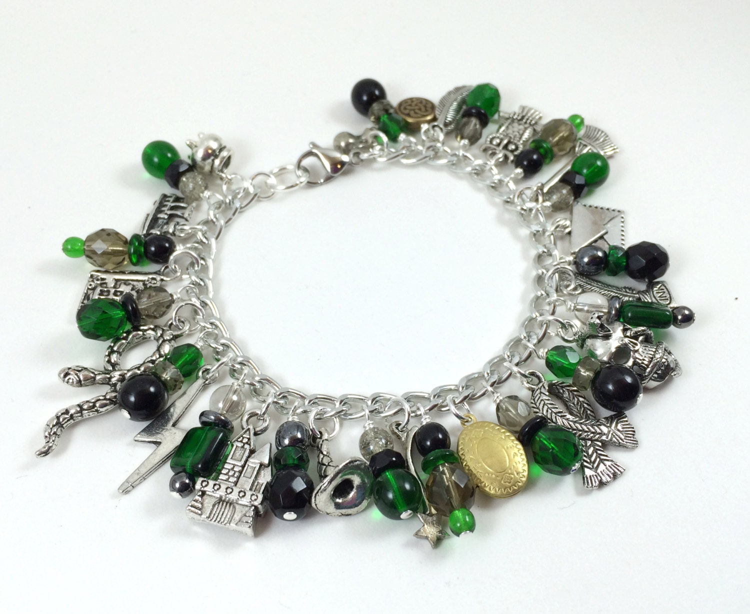 Slytherin House Charm Bracelet