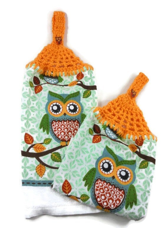 Colorful Owl Hanging Kitchen Towels By HandcraftedByDebbie On Etsy   Il 570xN.923714500 G7fk 