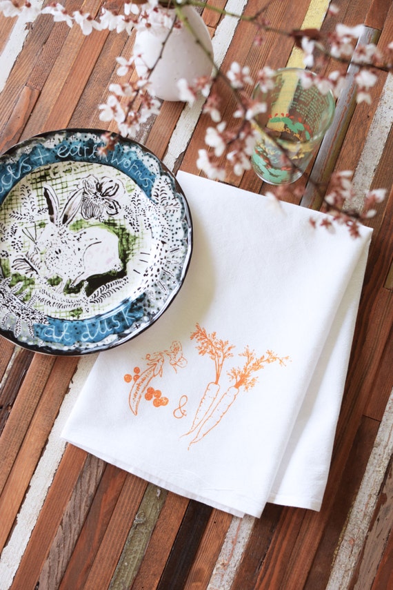 Cloth Napkins Screen Printed Cloth Napkins Dinner Napkins